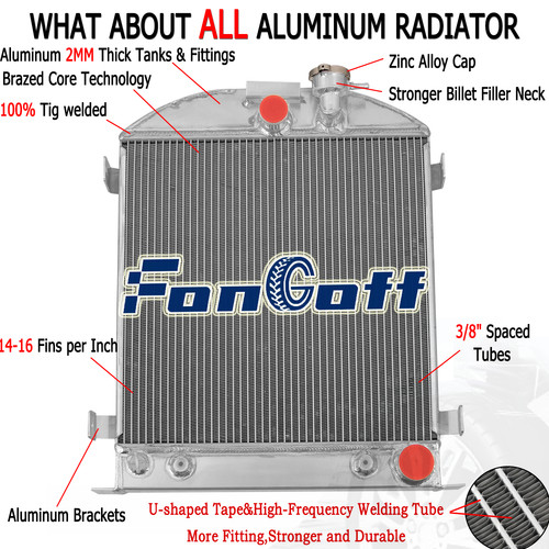 Row aluminum radiator - radiator, fit