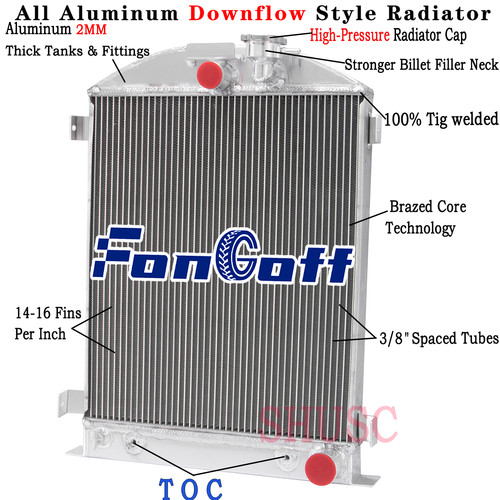 Row aluminum radiator - aluminum,