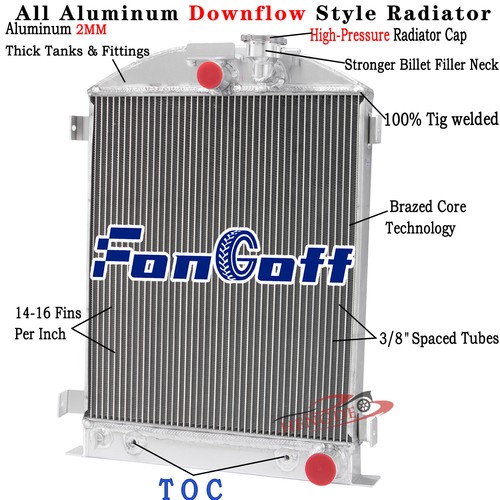 4row aluminum radiator fits - aluminum,