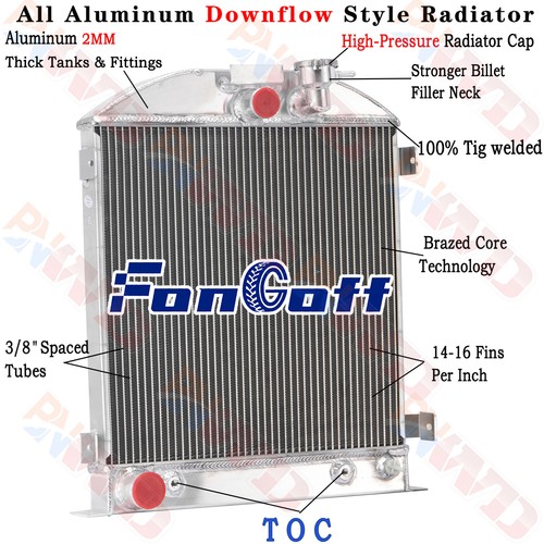 Aluminum row radiator - row,